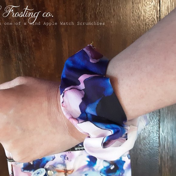 SILK Scruchies - Hand sewn! (Hair scrunchie OR Watch Band any type!) - Picture 1 of 3